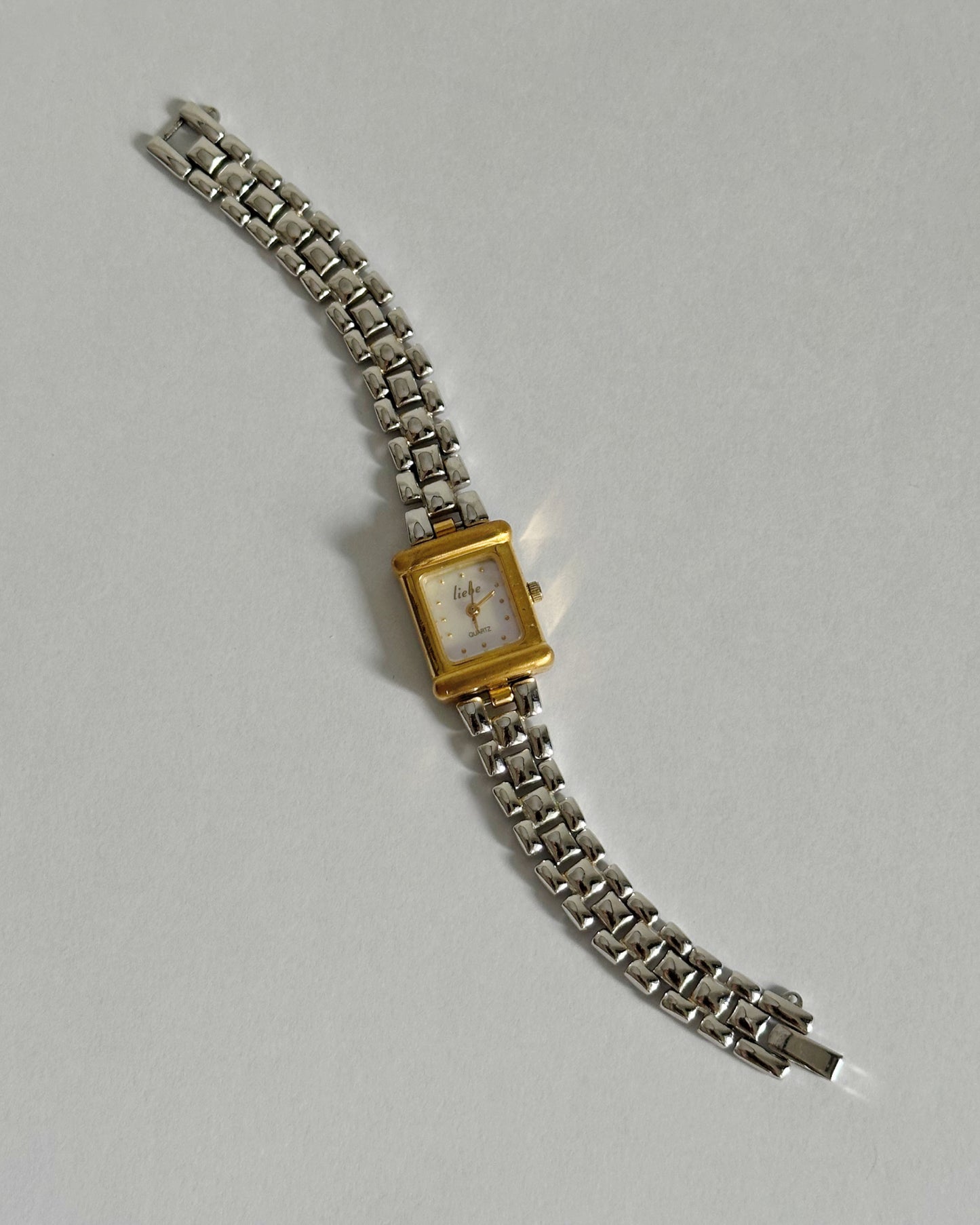 Dual-Tone Mother of Pearl Tank Watch