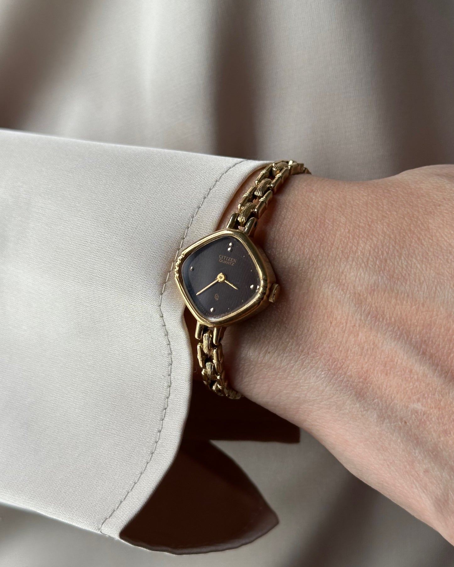 Rare Gold Tone Diamond Shape Citizen Watch