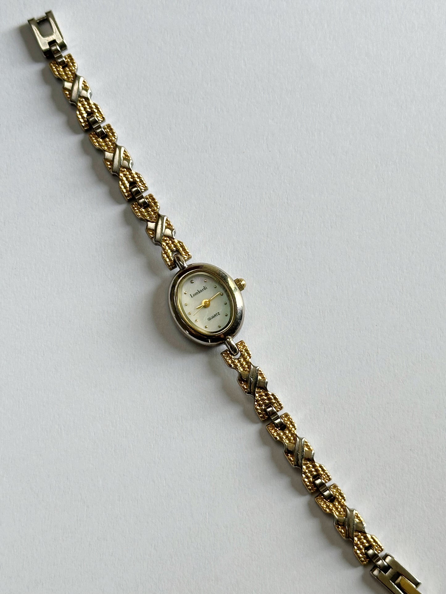 Lombardi Dual-Tone “Golden Weave” Vintage Watch