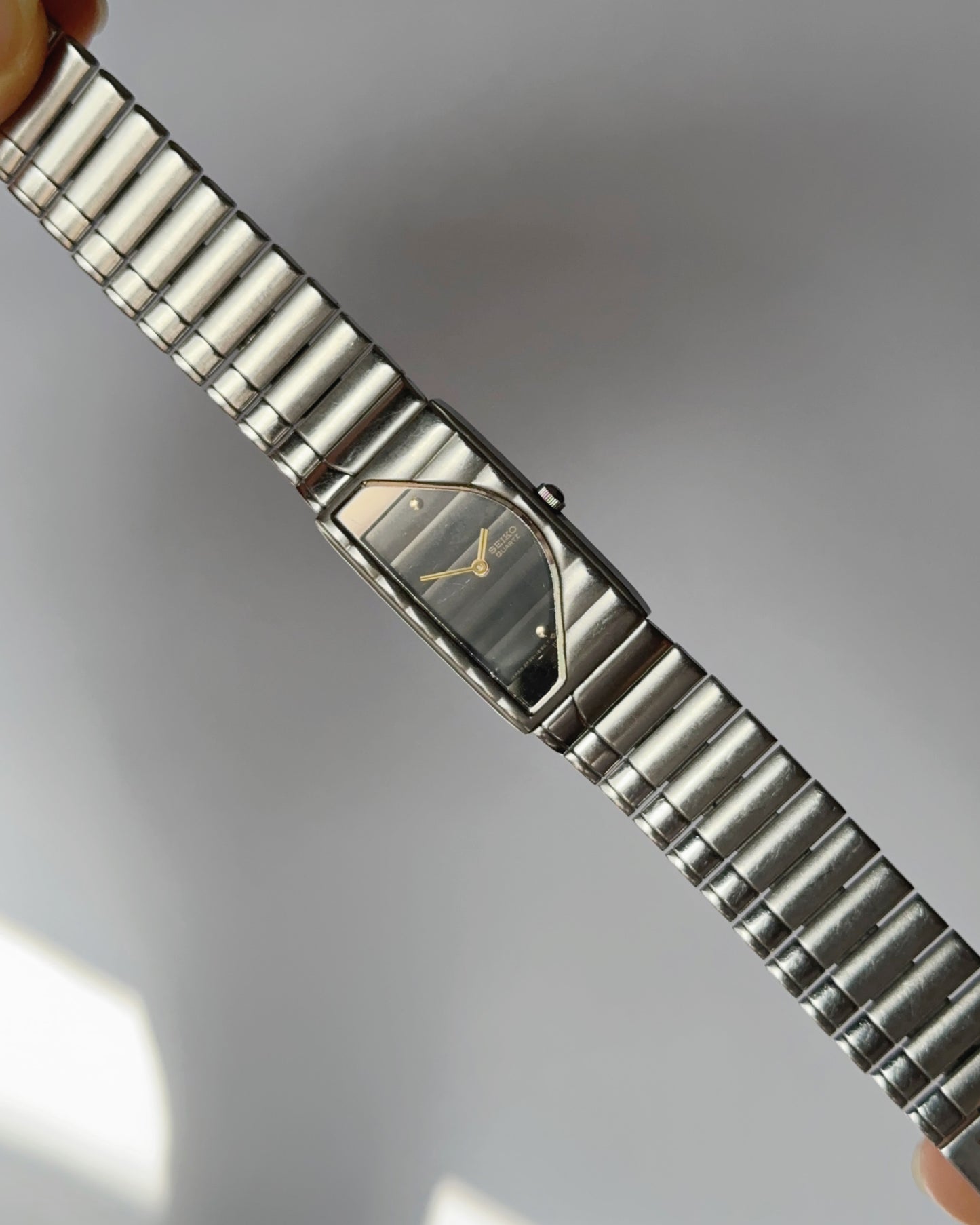 Seiko Half Moon Silver Tone Watch