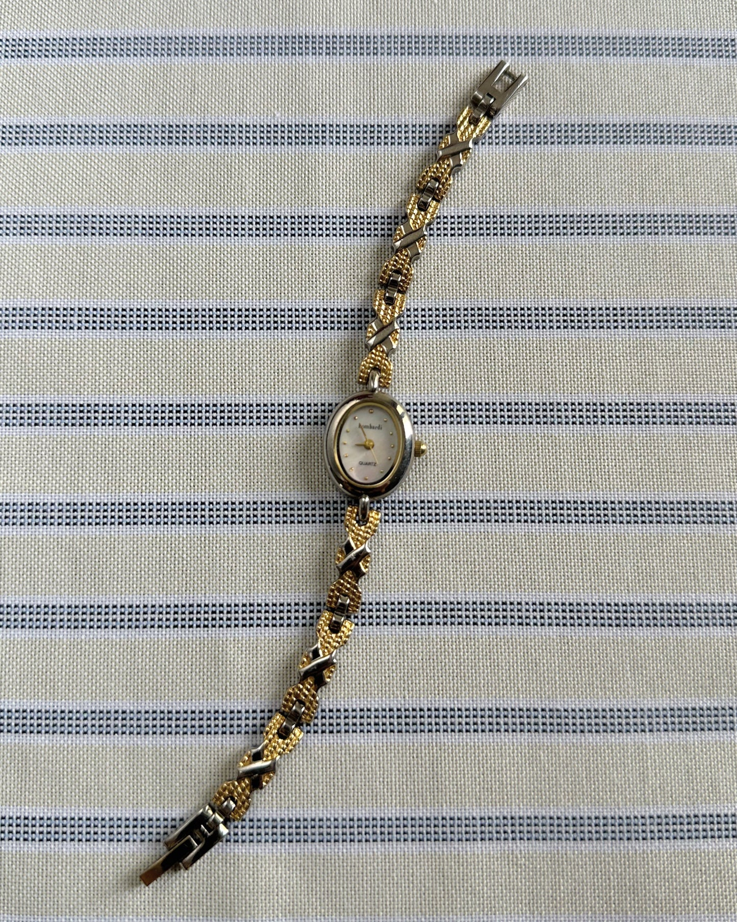 Lombardi Dual-Tone “Golden Weave” Vintage Watch