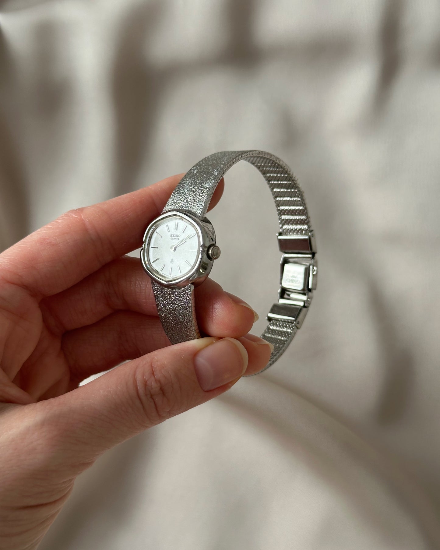 Seiko Vintage Silver Tone Bangle Watch
