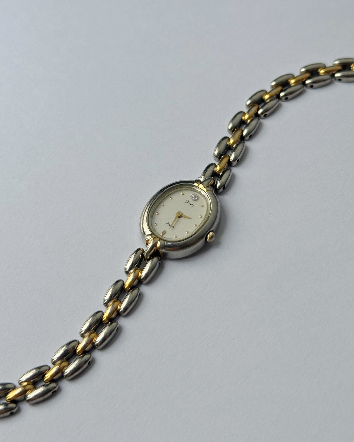 Petite Two-Tone Oval Watch
