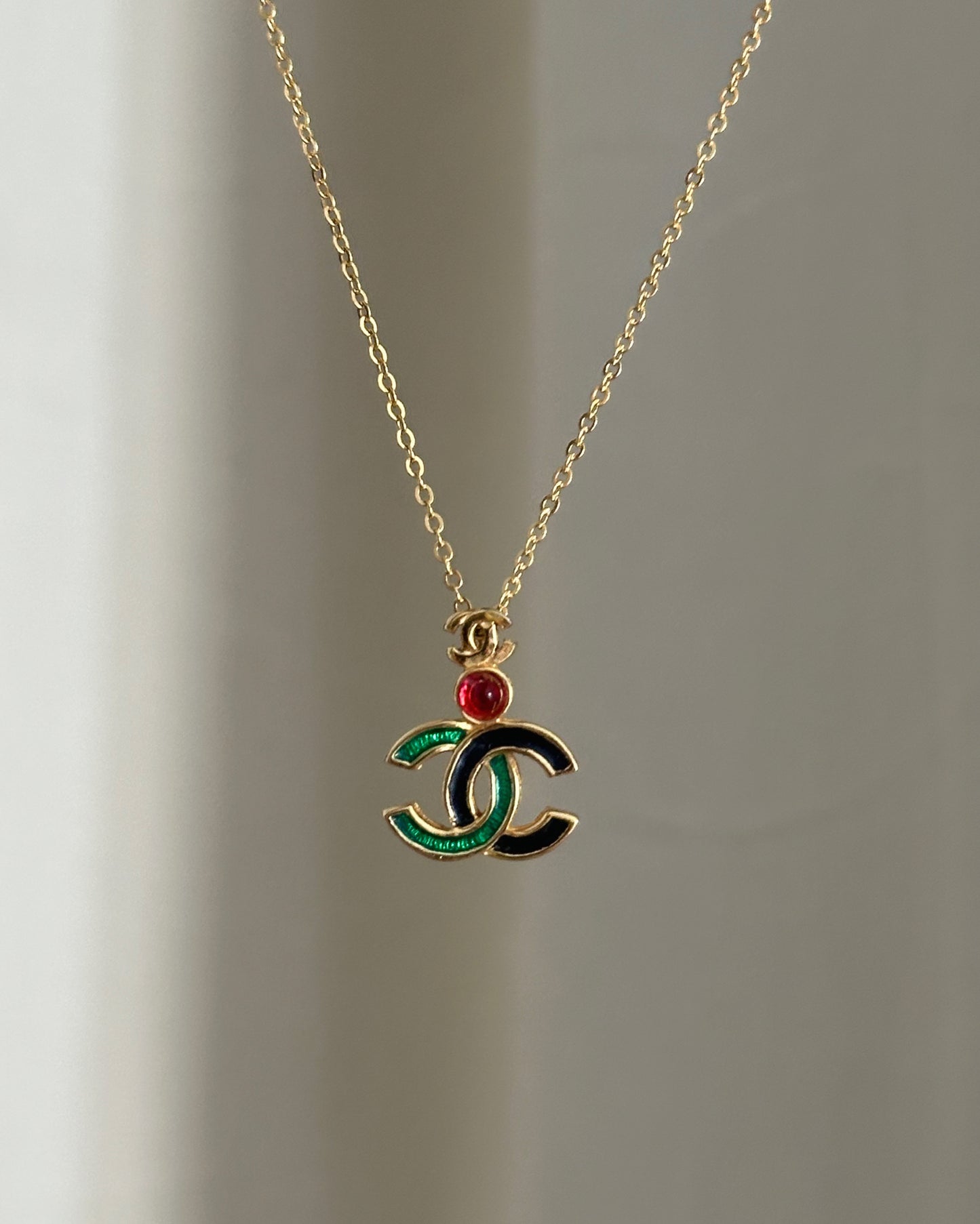 Chanel Rare Vintage CC Gold Tone Pendant
