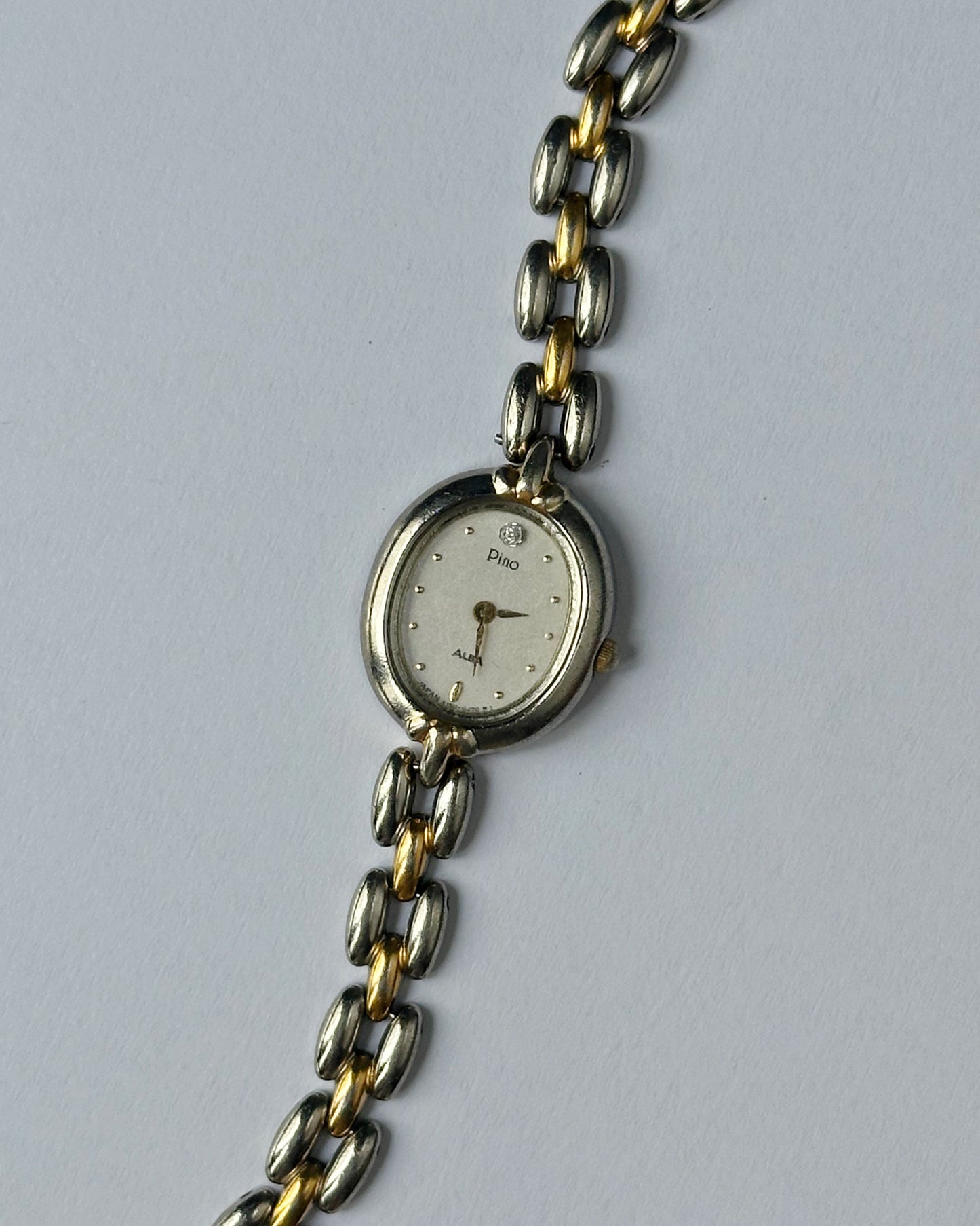 Petite Two-Tone Oval Watch