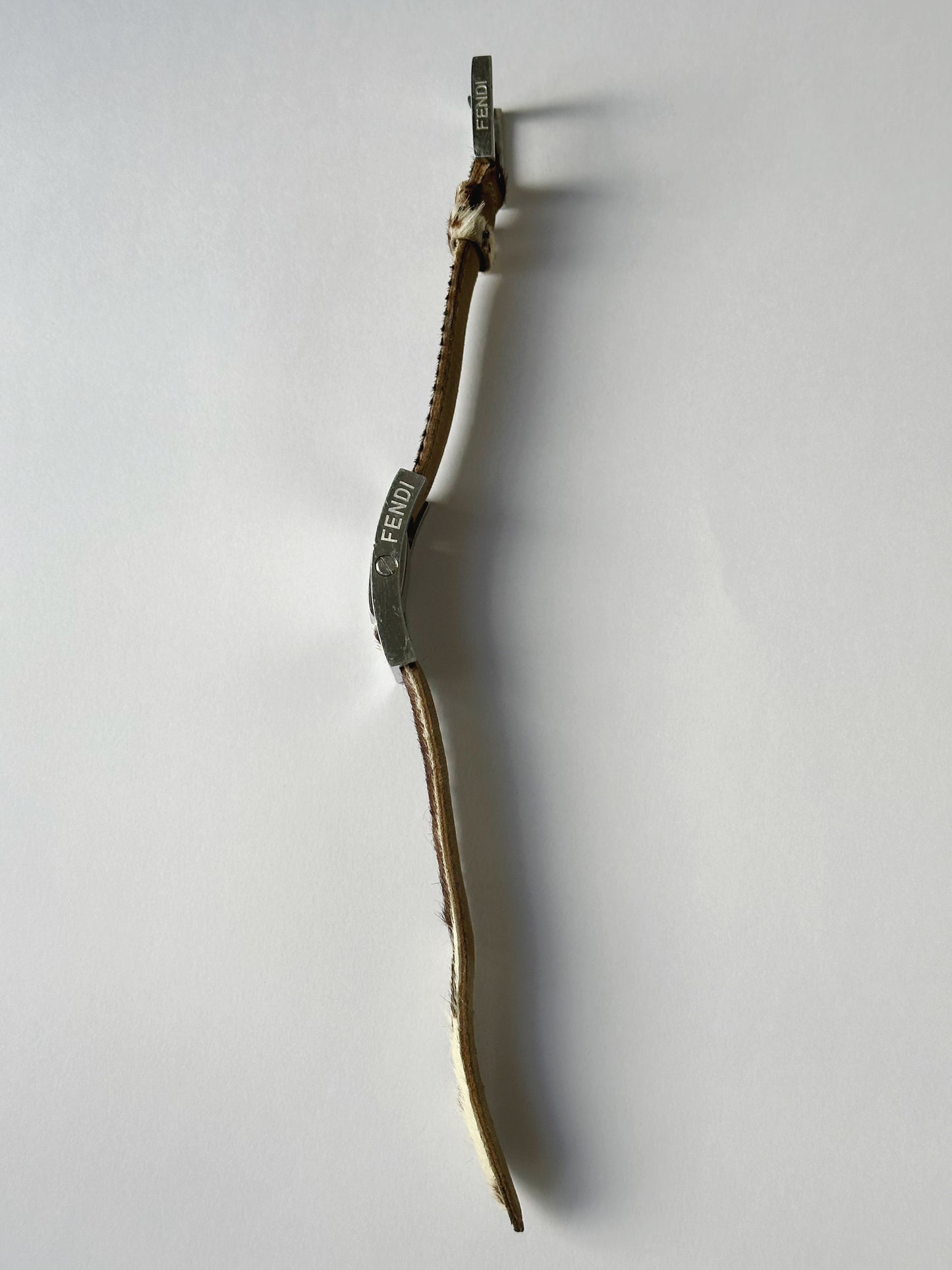 Rare Vintage FENDI Cowhide Reverso Watch