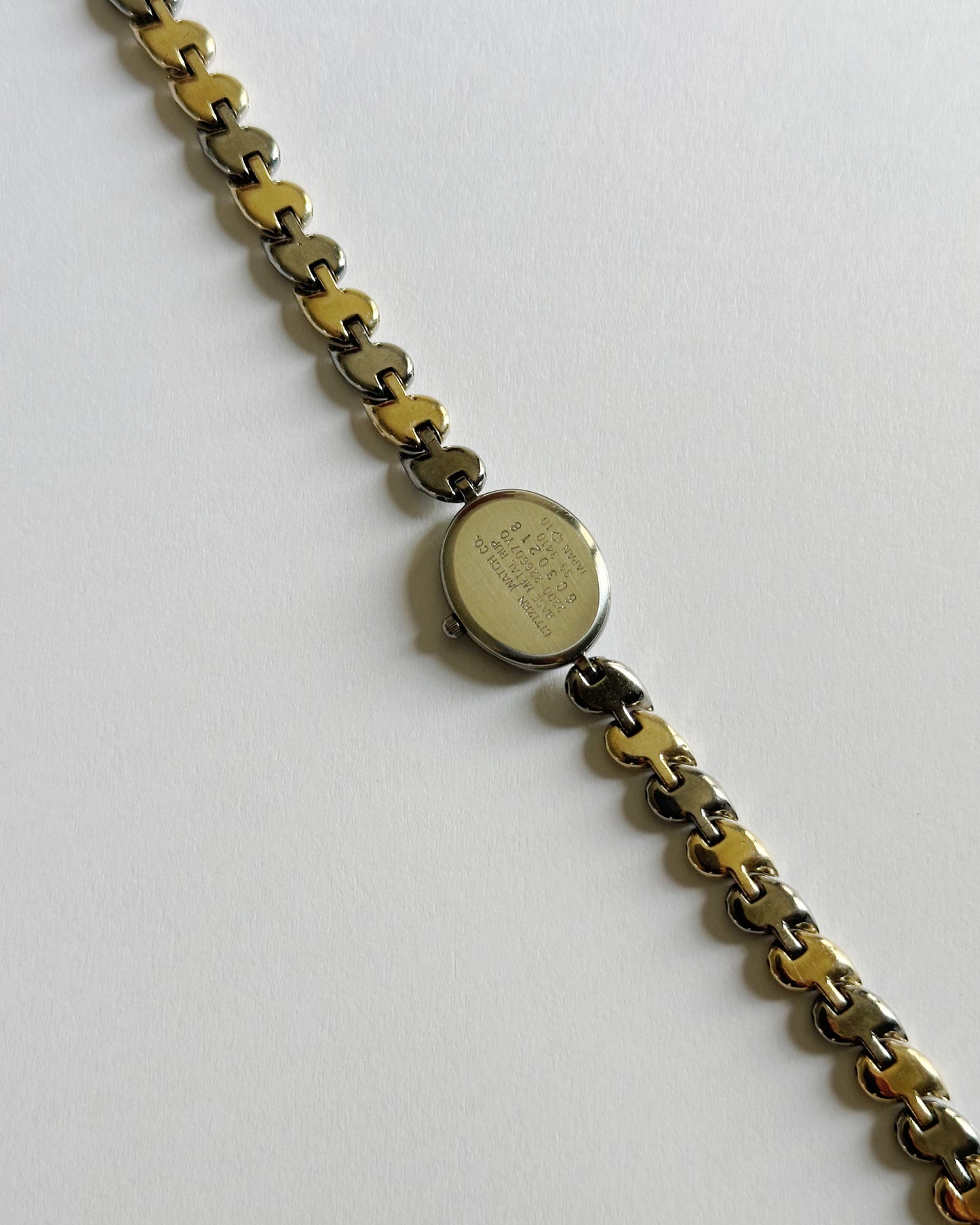 Petite Oval Swirl Two-Tone Bracelet Watch