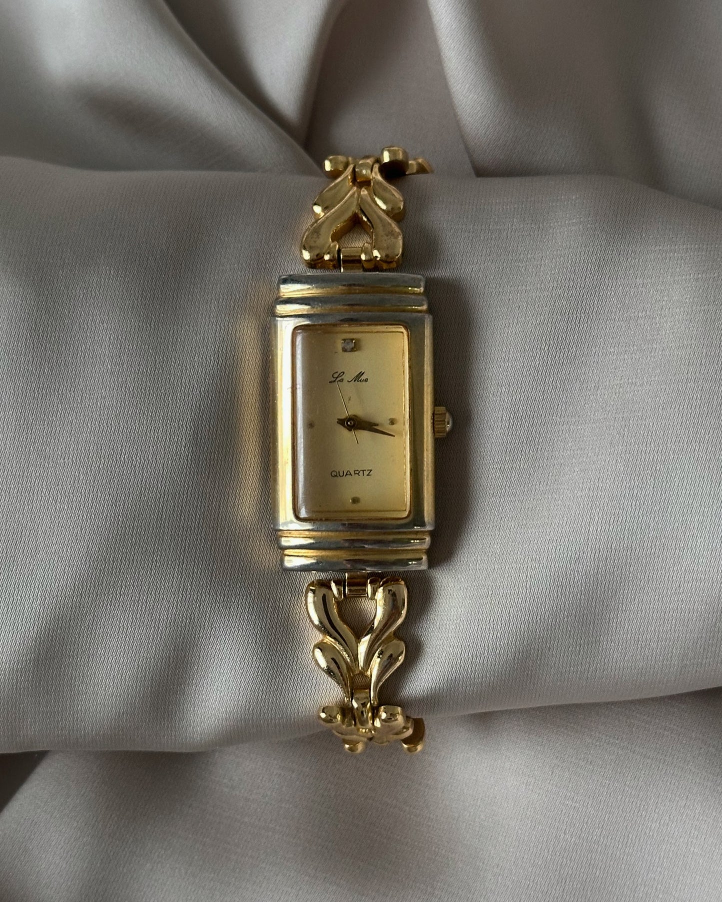 Vintage Tank Gold Tone Bracelet Watch