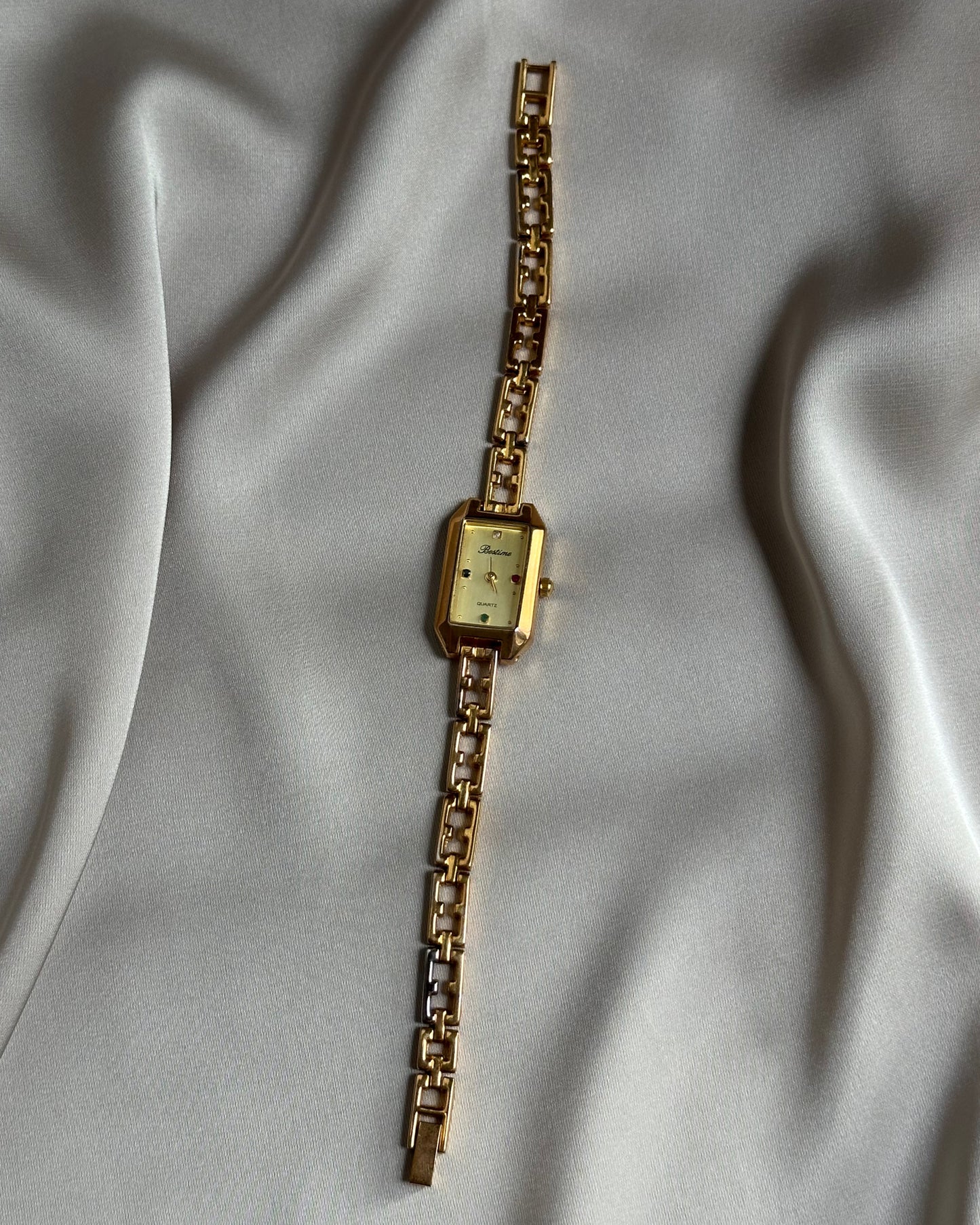 Prism Gold Tone Art Deco Tank Watch