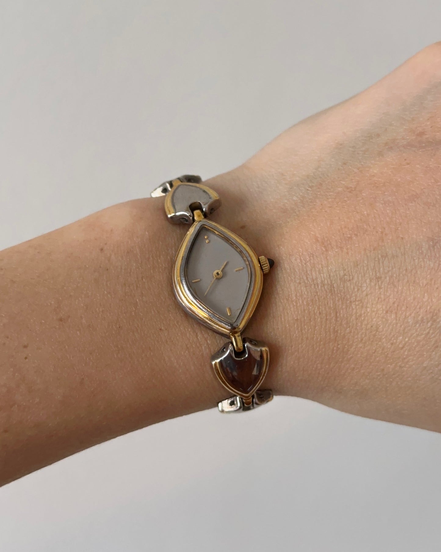Dainty Marquise Dual Tone Watch