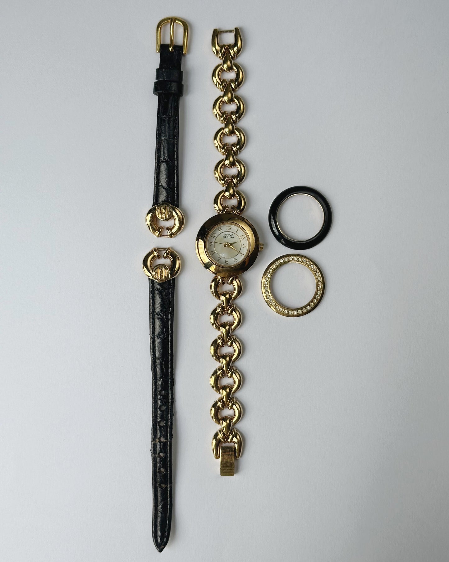 Anne Klein Interchangeable Bezel and Belt watch