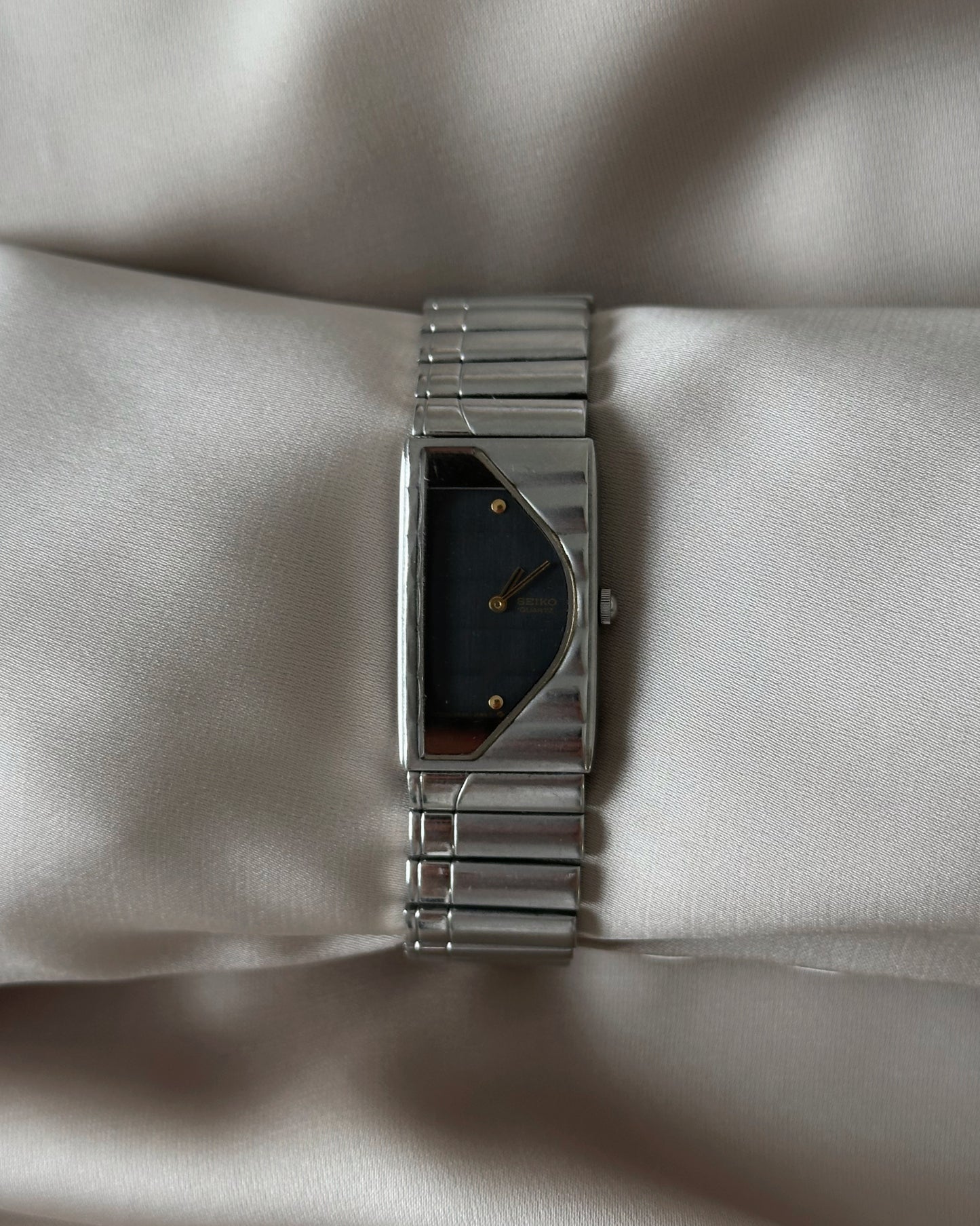 Seiko Half Moon Silver Tone Watch