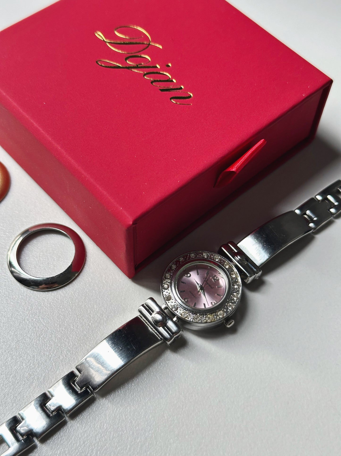 Interchangeable Pink Dial Watch Set