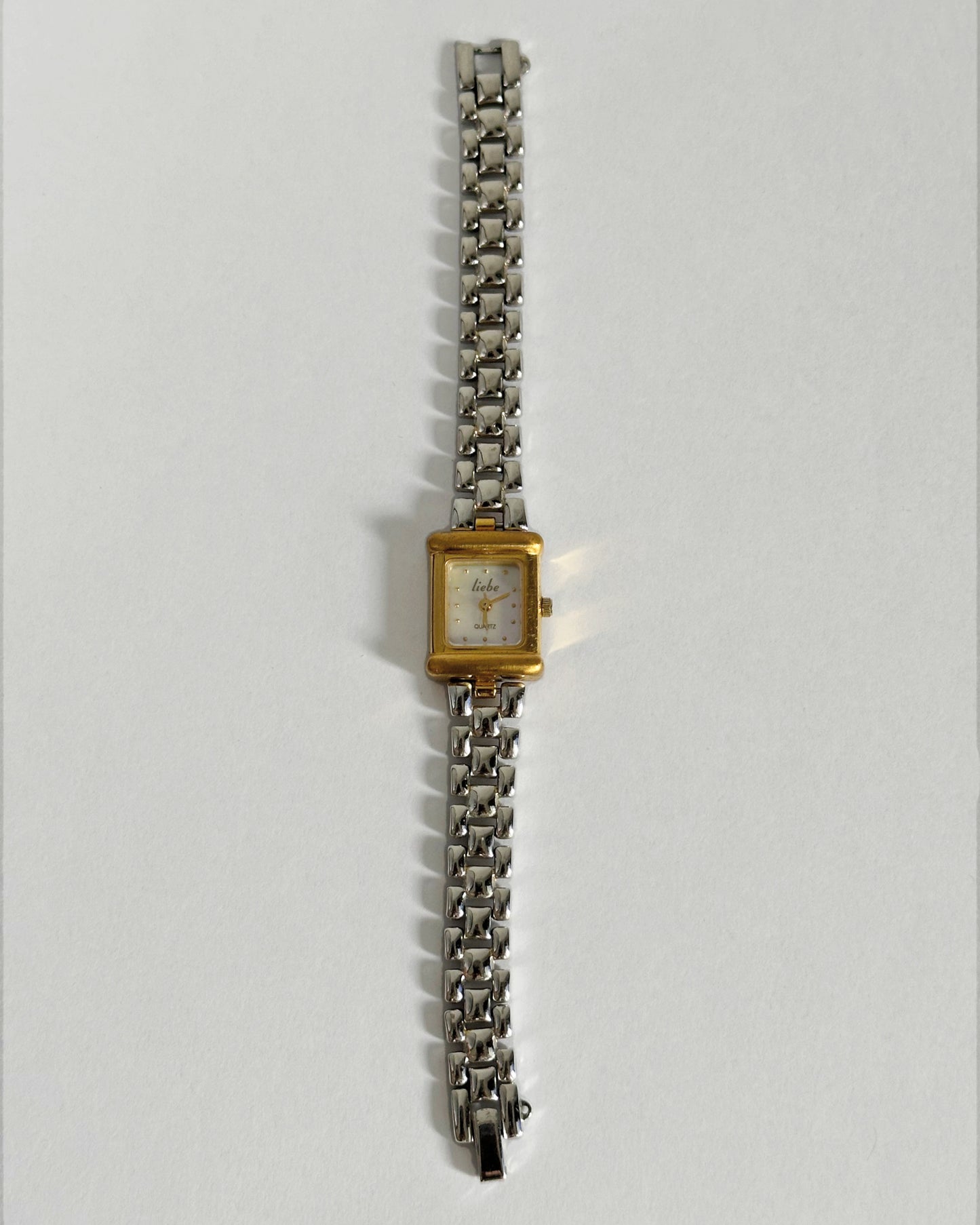 Dual-Tone Mother of Pearl Tank Watch