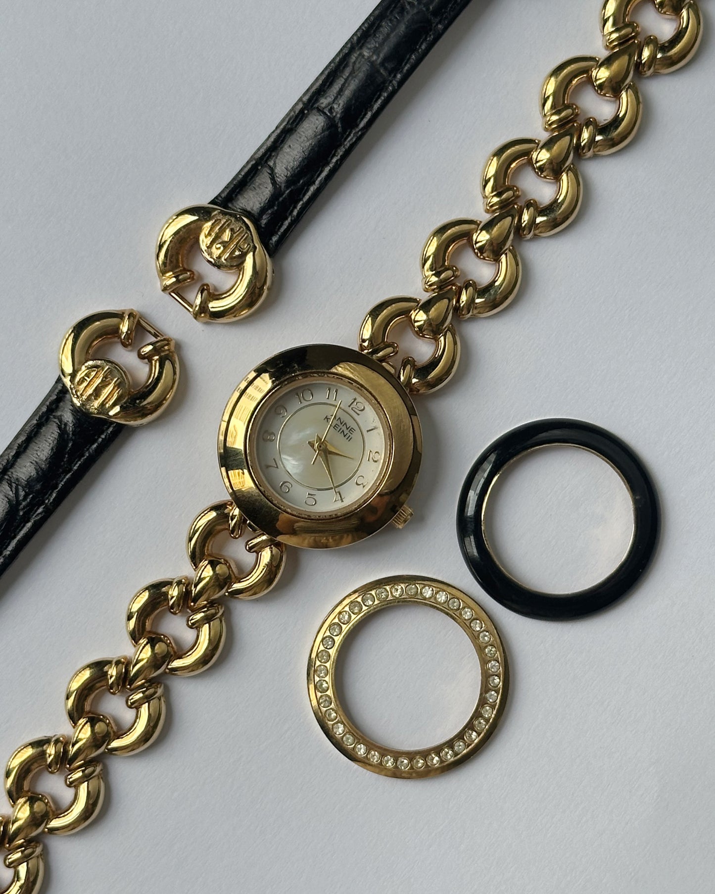 Anne Klein Interchangeable Bezel and Belt watch