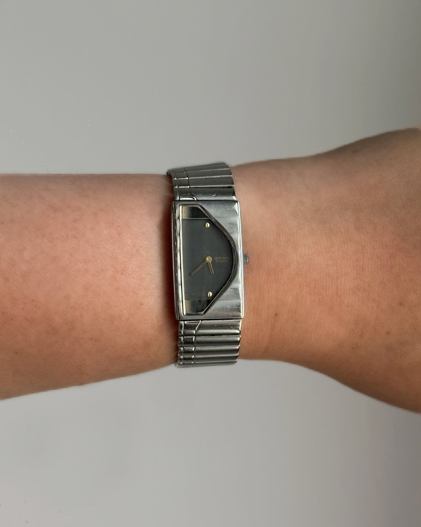 Seiko Half Moon Silver Tone Watch