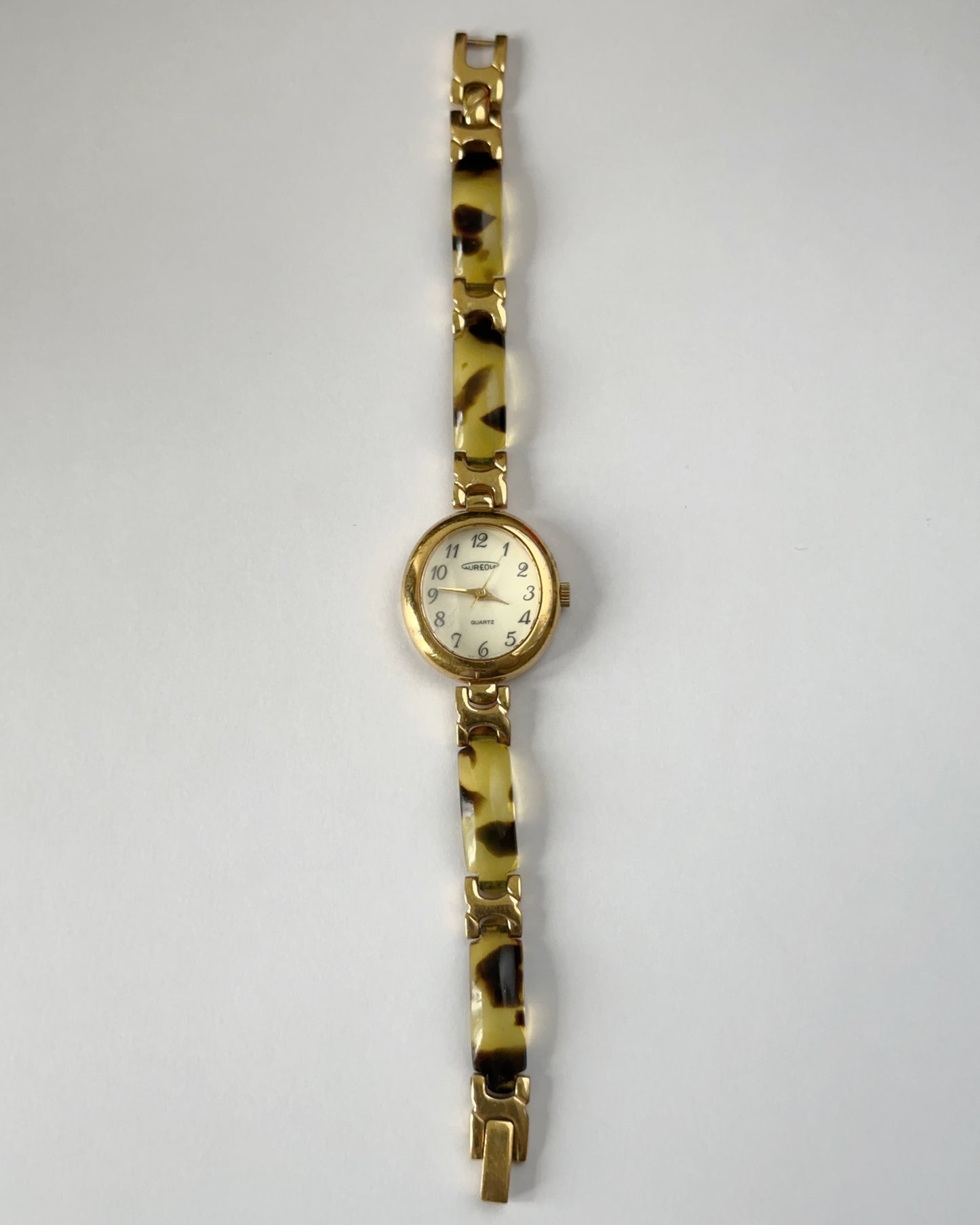 Aureole Tortoiseshell Swiss Made Oval Watch