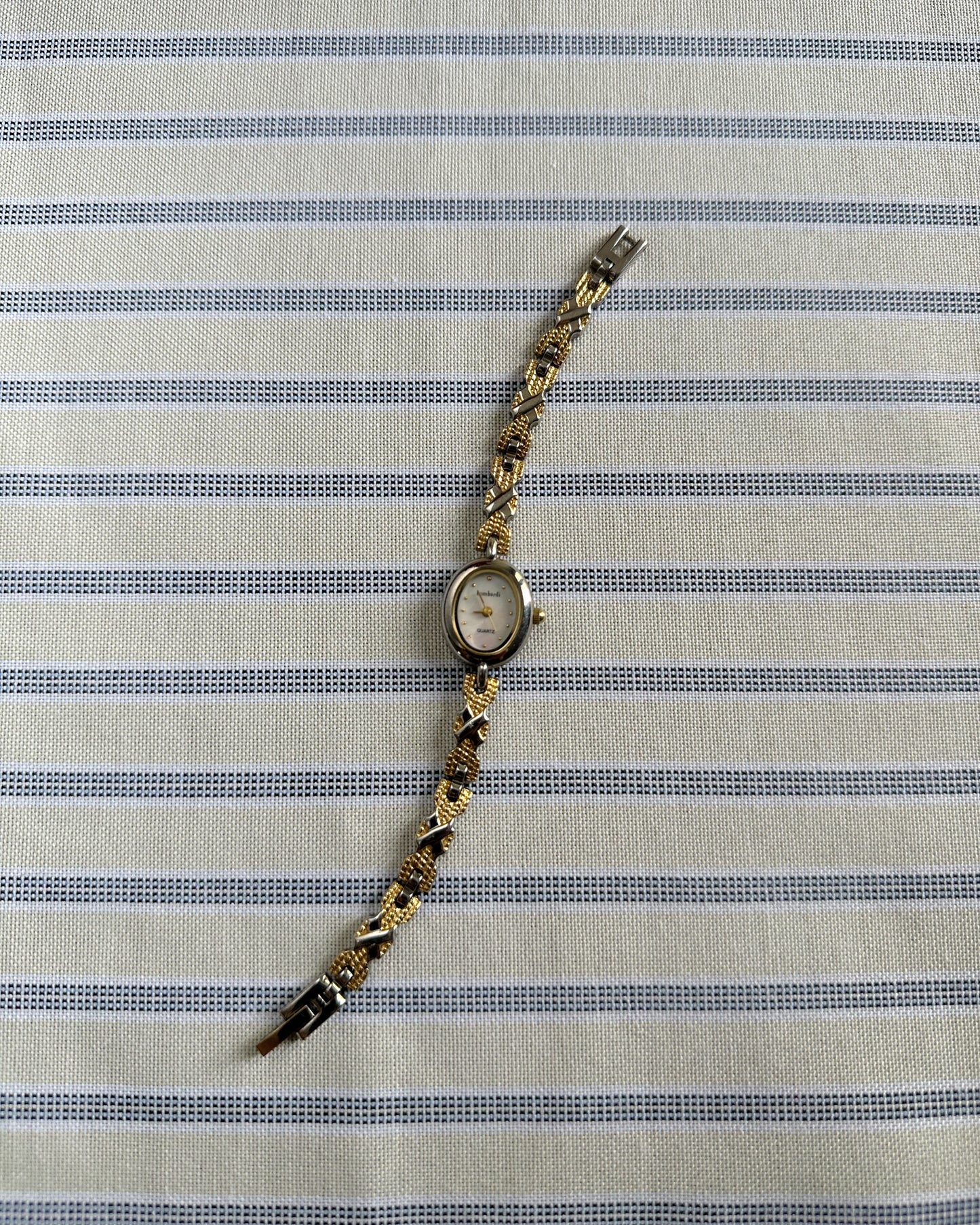 Lombardi Dual-Tone “Golden Weave” Vintage Watch