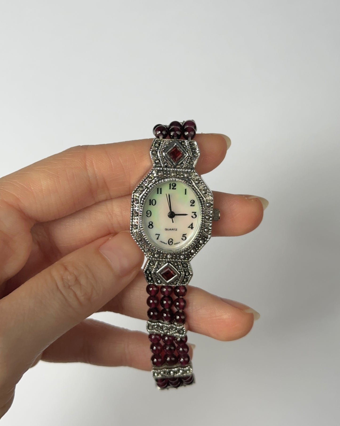Aubergine Royale Vintage Pearl Watch