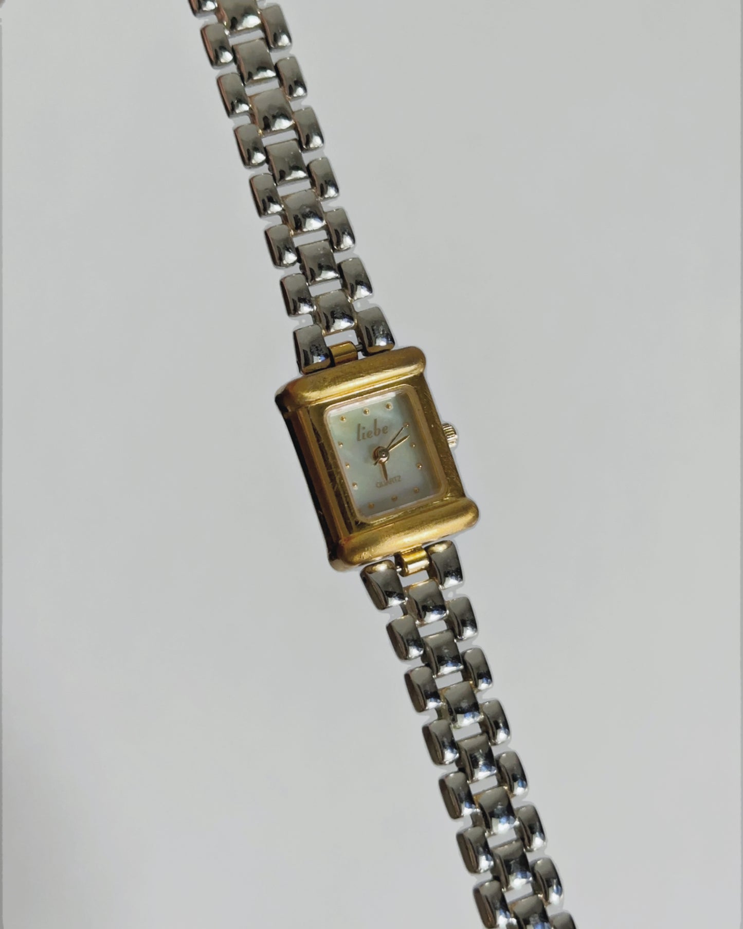 Dual-Tone Mother of Pearl Tank Watch