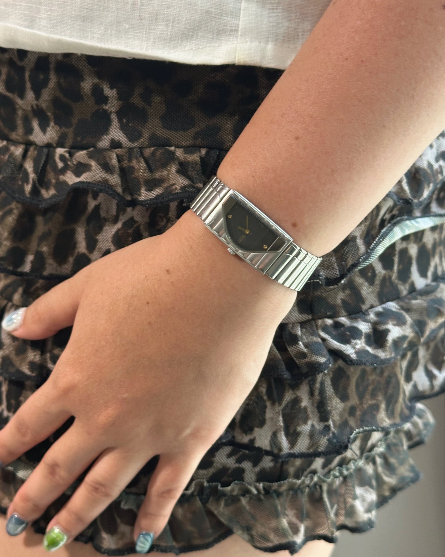 Seiko Half Moon Silver Tone Watch