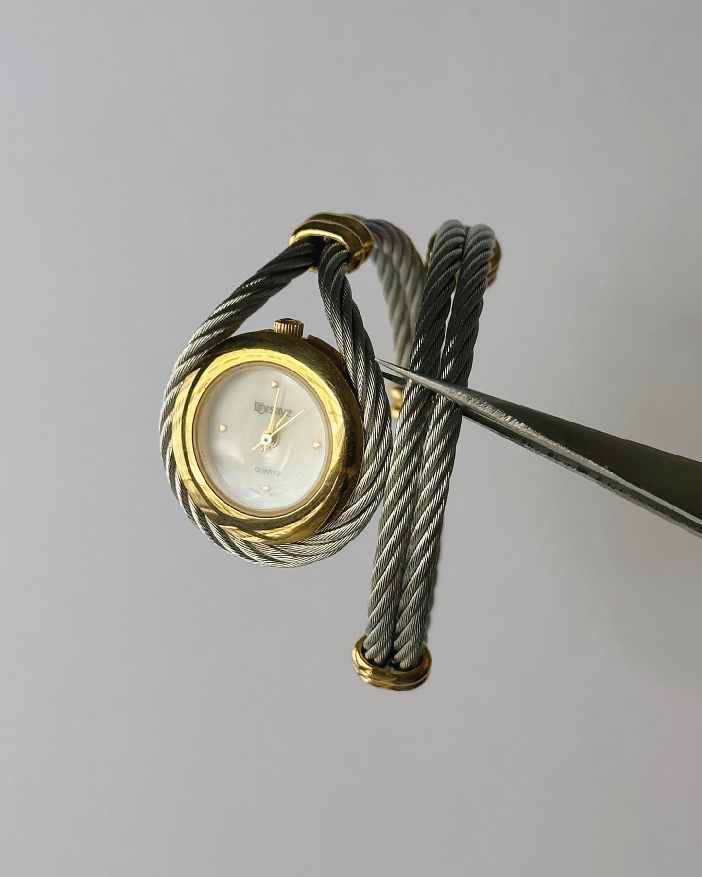 Unique Vintage Gilded Twist Bangle Watch