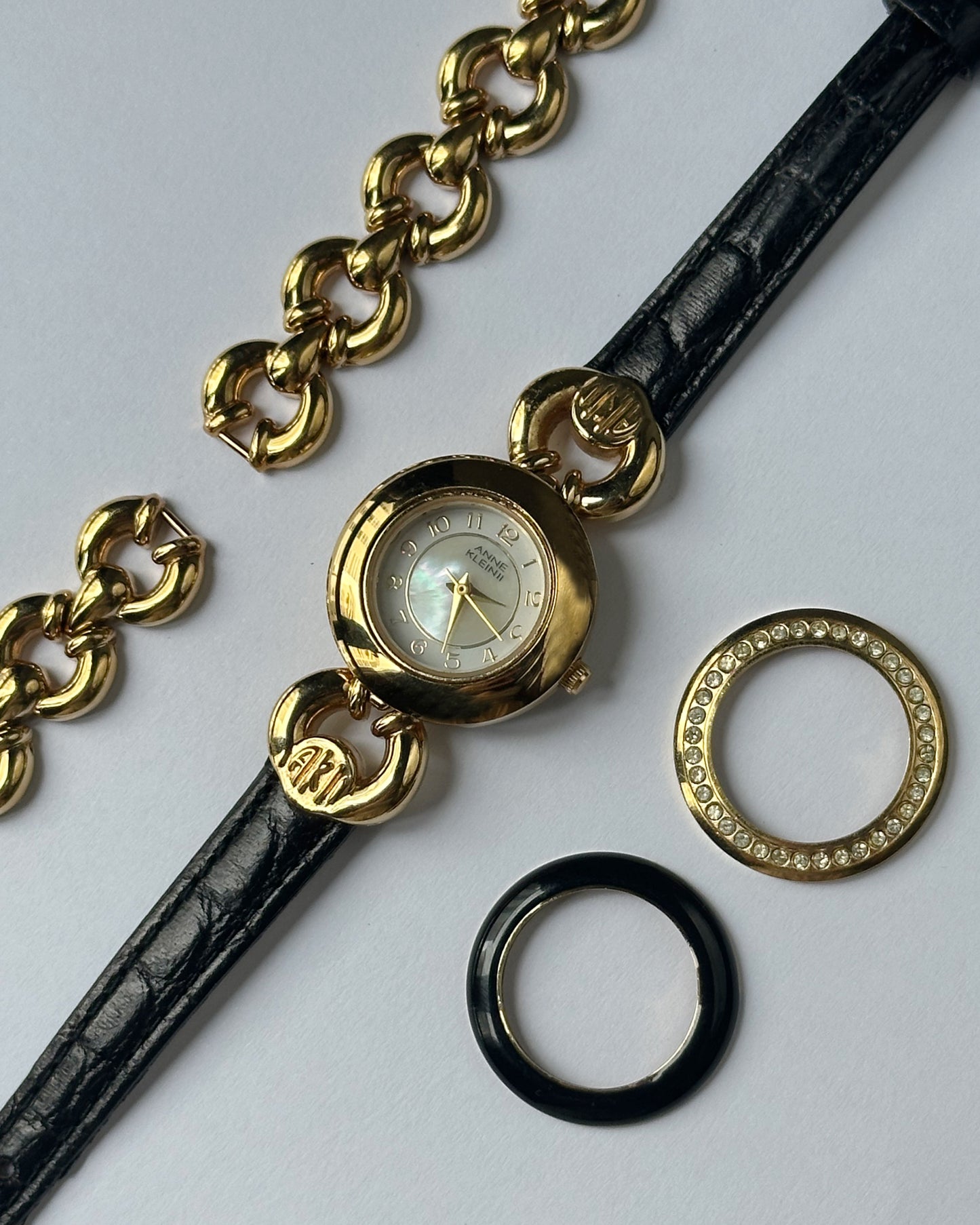 Anne Klein Interchangeable Bezel and Belt watch