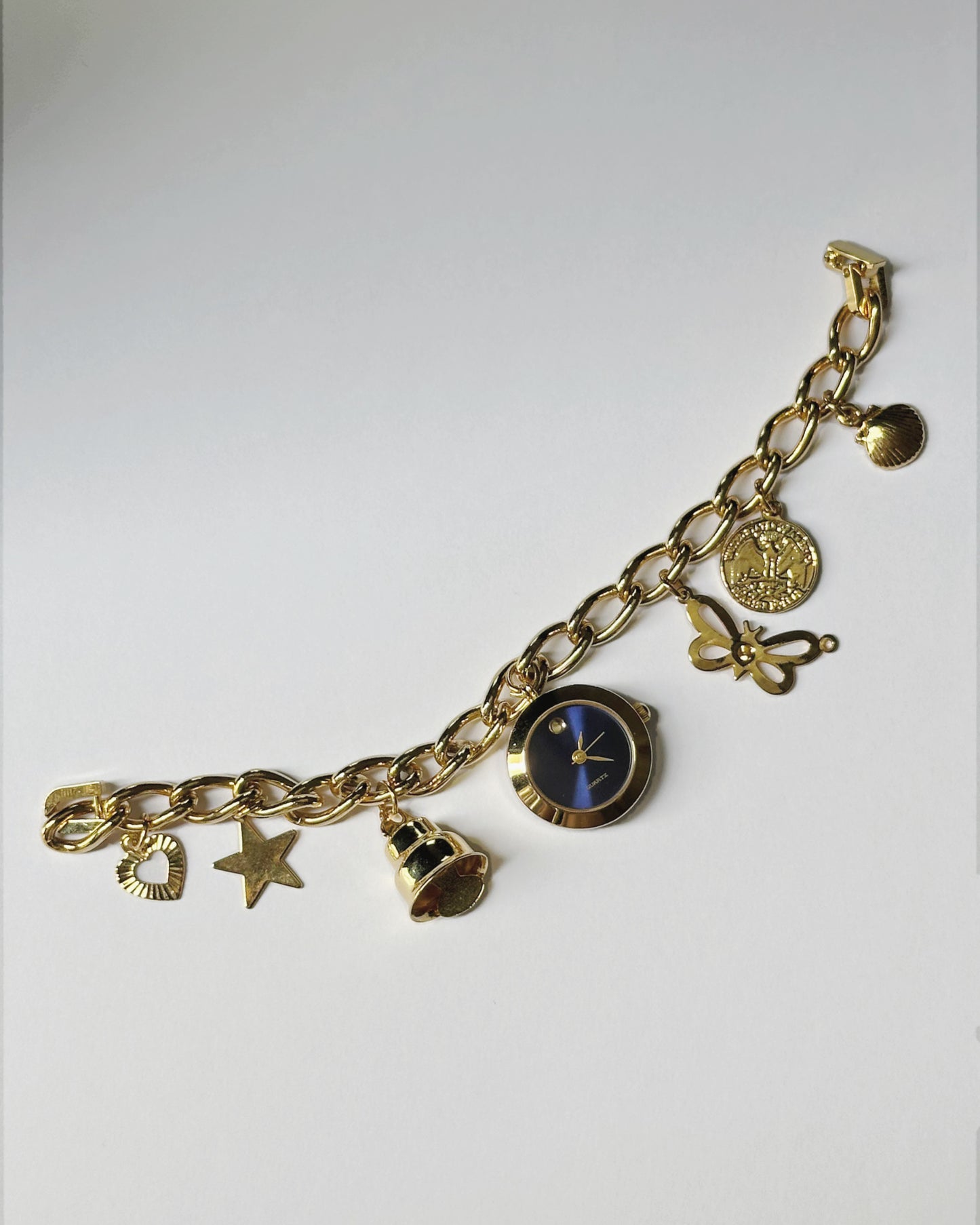 Gold Tone Whimsical Charm Watch