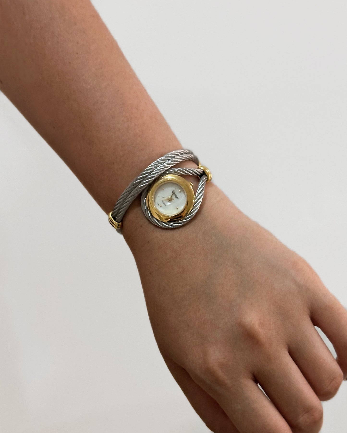 Unique Vintage Gilded Twist Bangle Watch