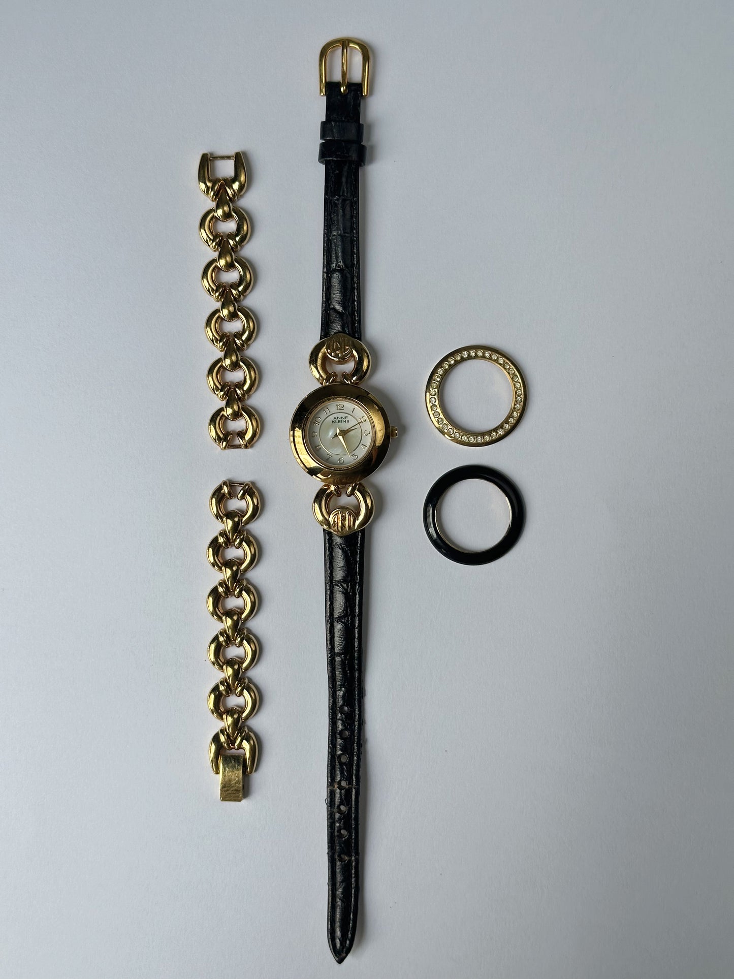 Anne Klein Interchangeable Bezel and Belt watch