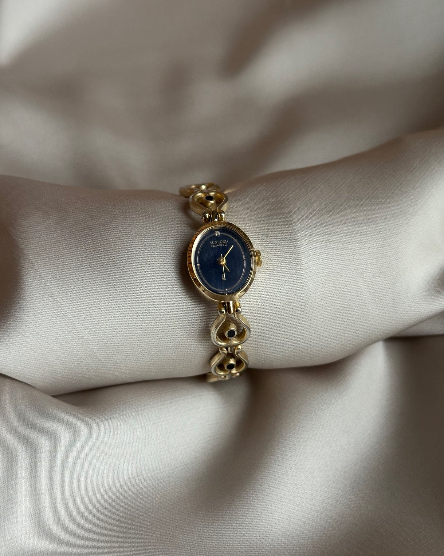 Midnight Empress Gold & Black Oval Watch