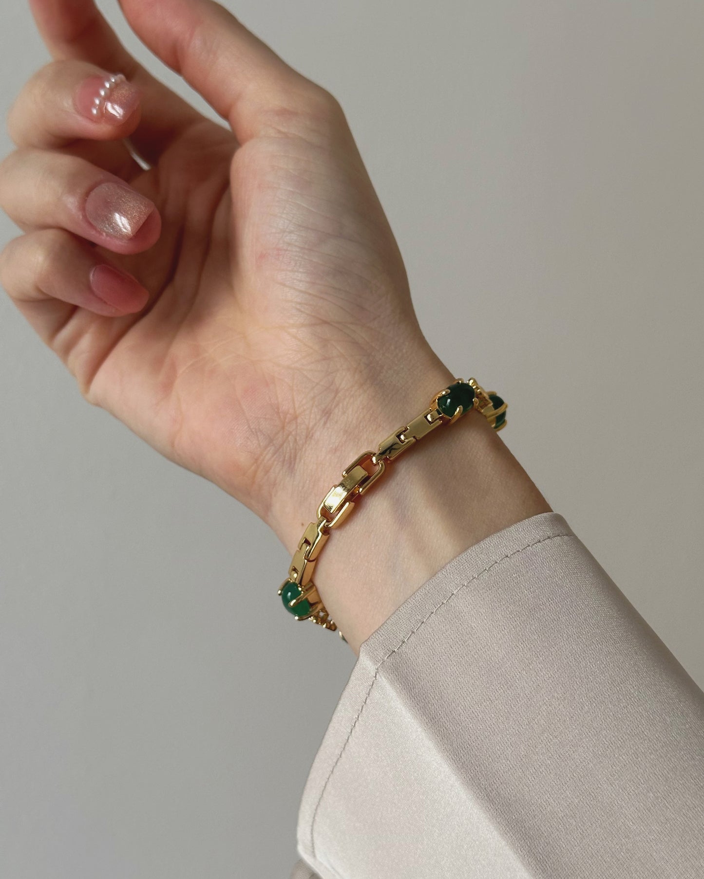The Lucky Green Boruga Gold Tone Watch