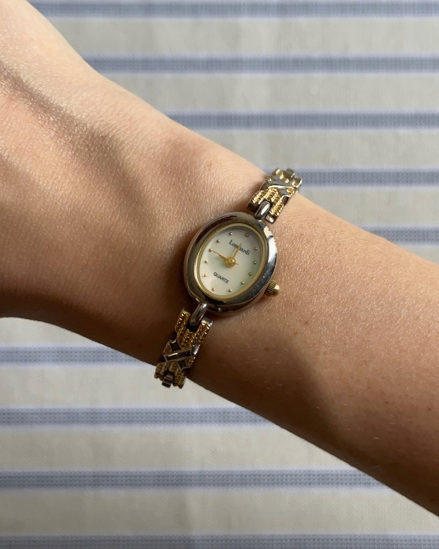 Lombardi Dual-Tone “Golden Weave” Vintage Watch