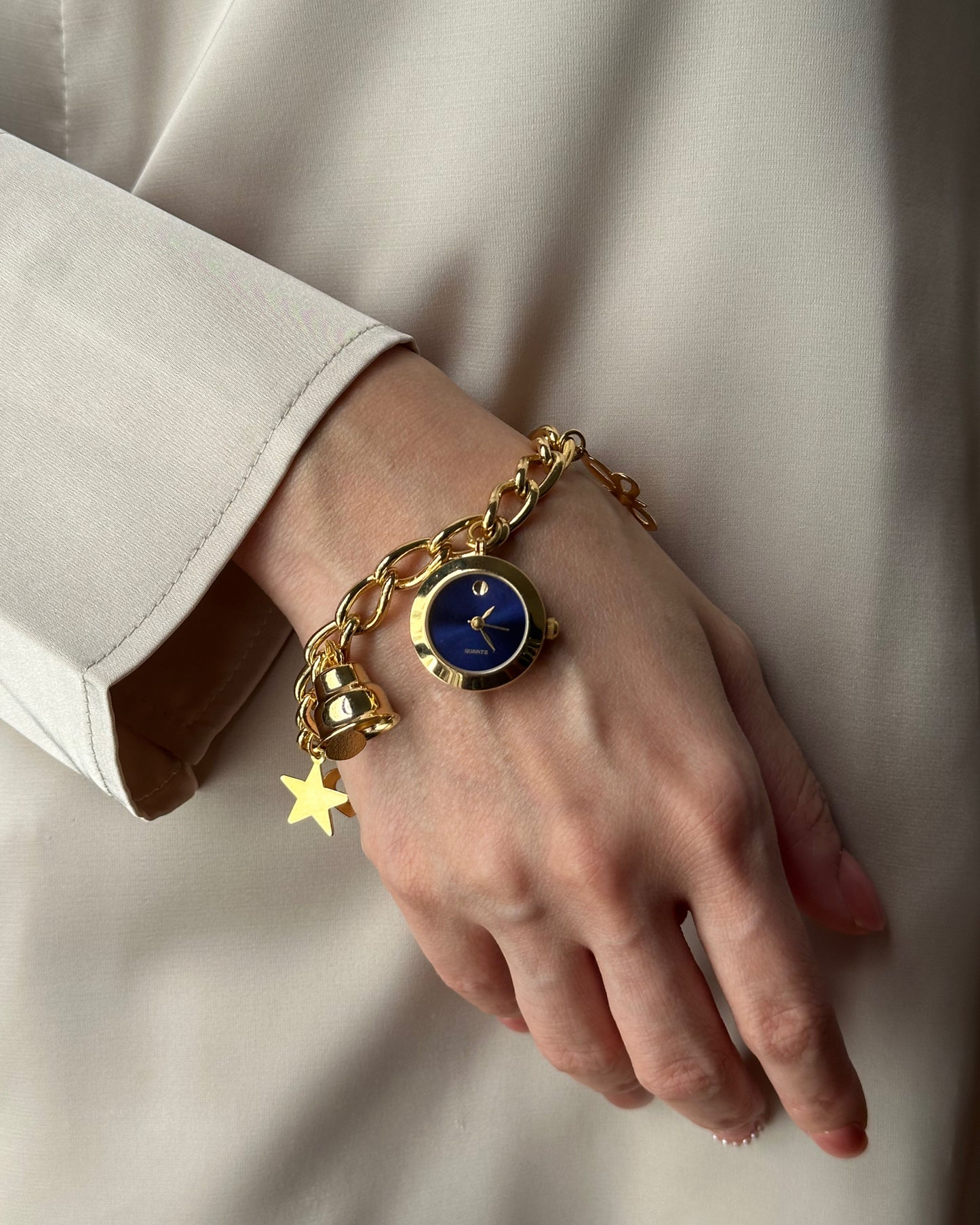 Gold Tone Whimsical Charm Watch