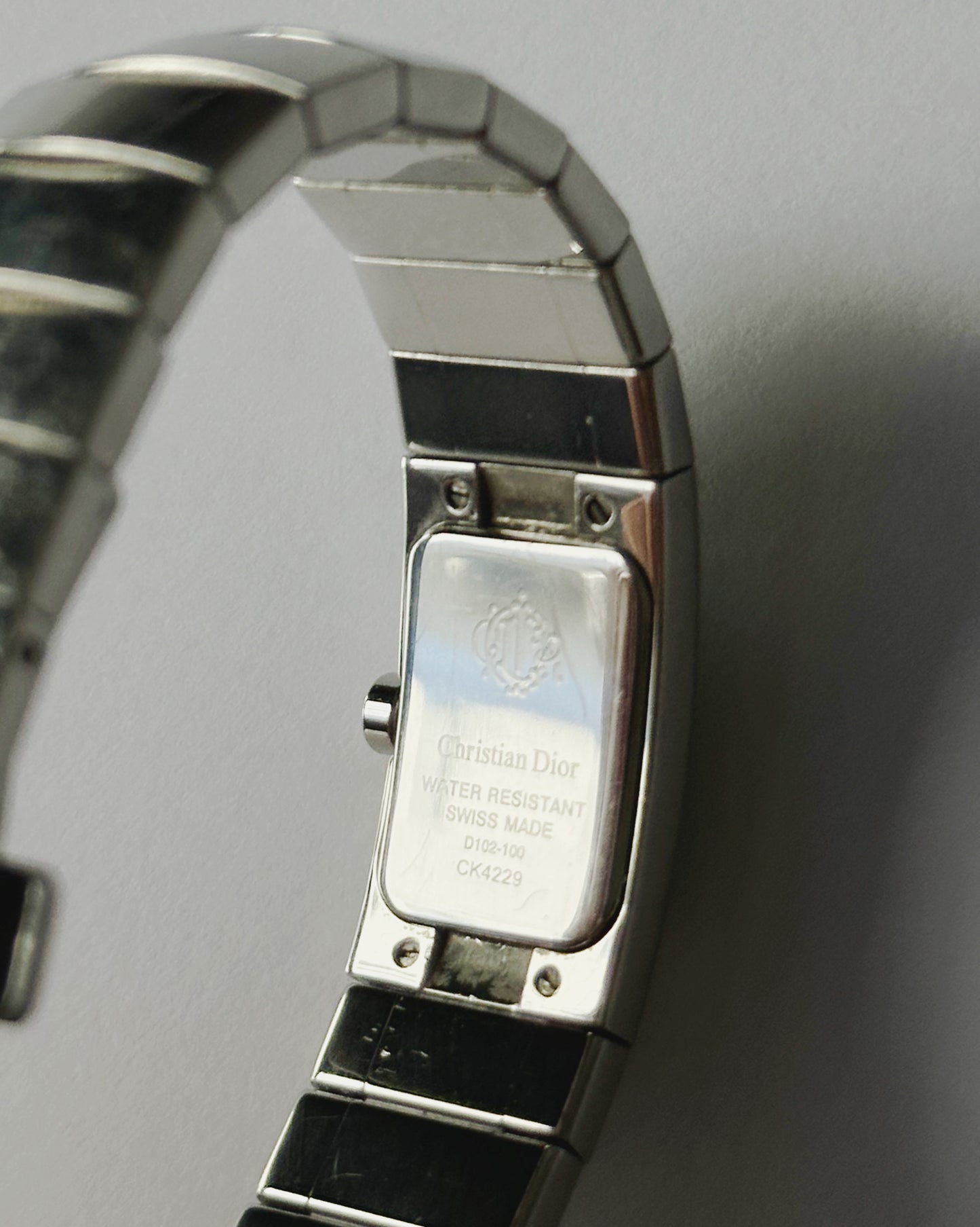 Christian Dior Vintage Silver Tone Cuff-Bangle Watch