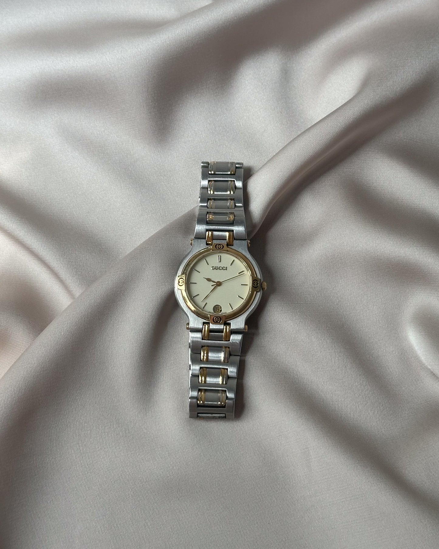 Couple Set: Gold + Grey Steel Gucci Watches
