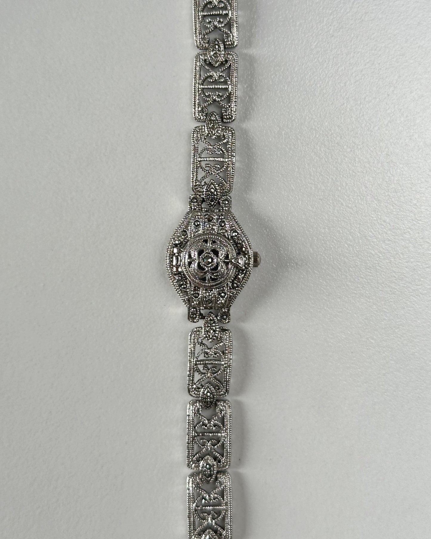 Marcasite Stone Hidden Vintage Watch