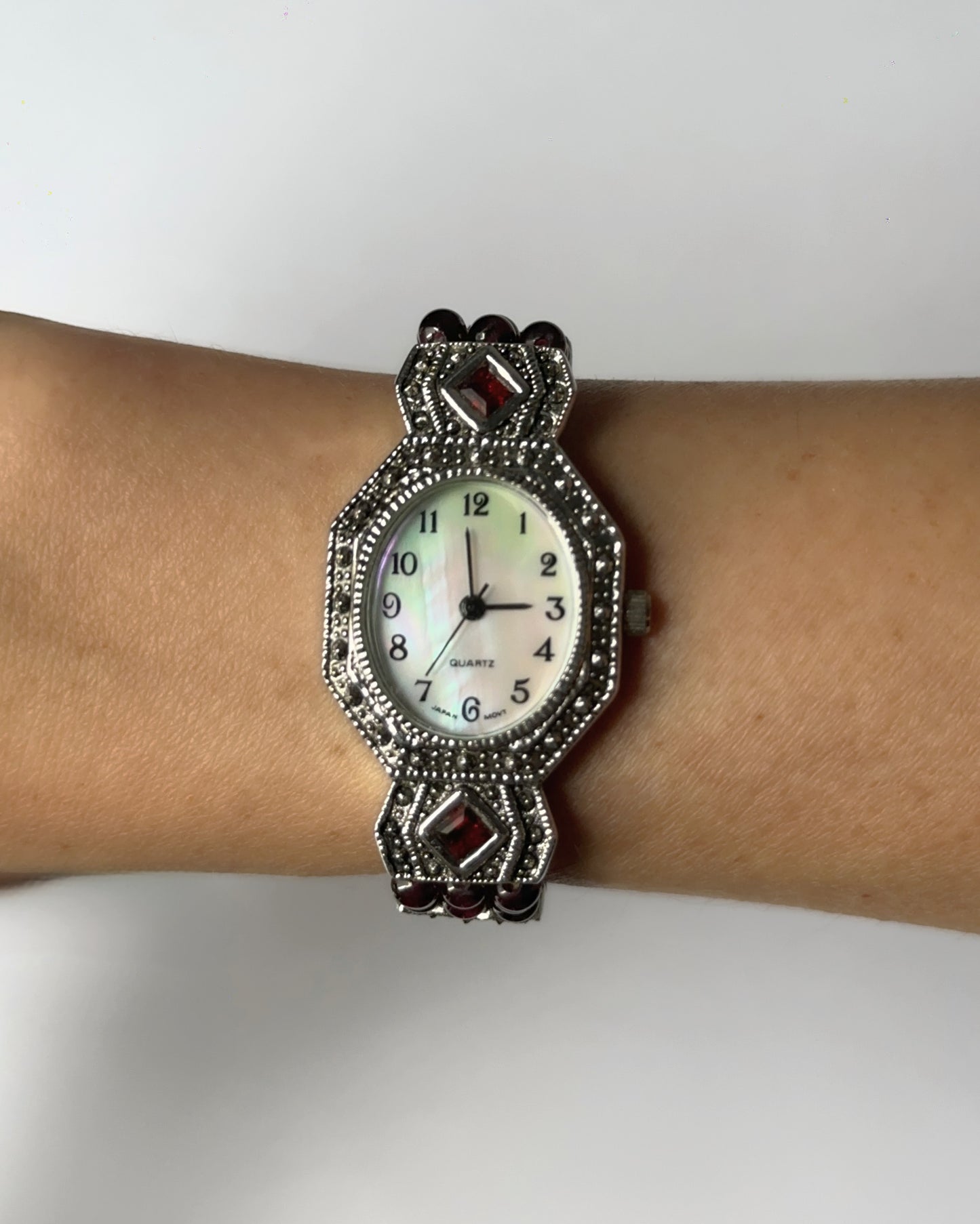 Vintage Wine bead pearl watch