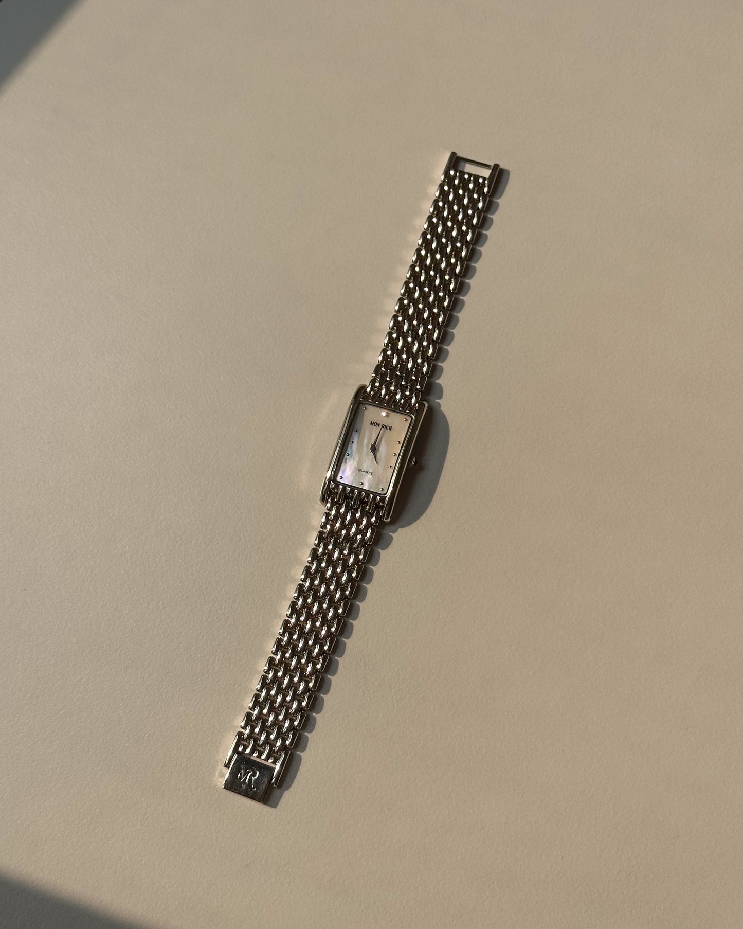 Vintage mother of pearl tank watch