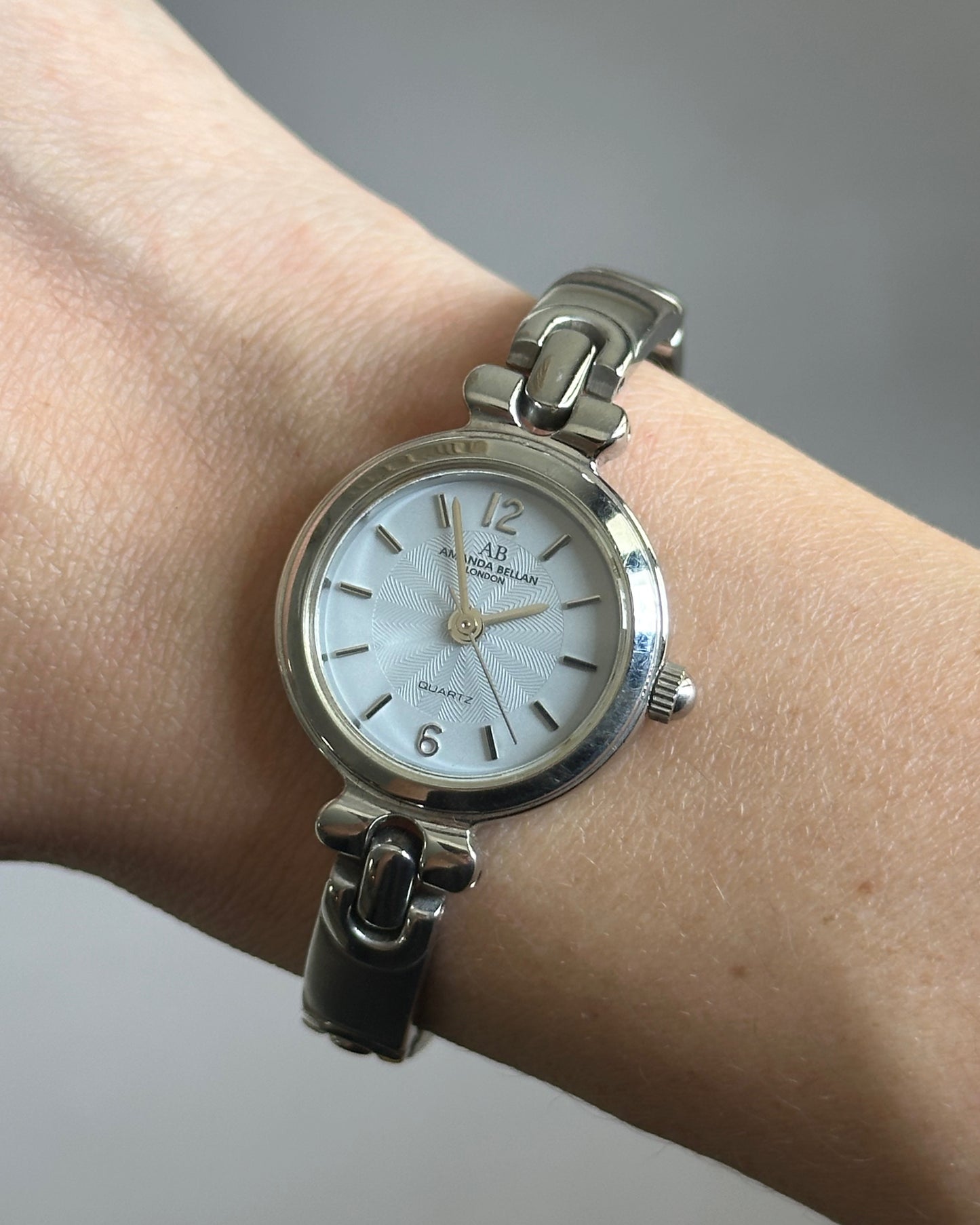 Vintage silver tone bracelet watch London