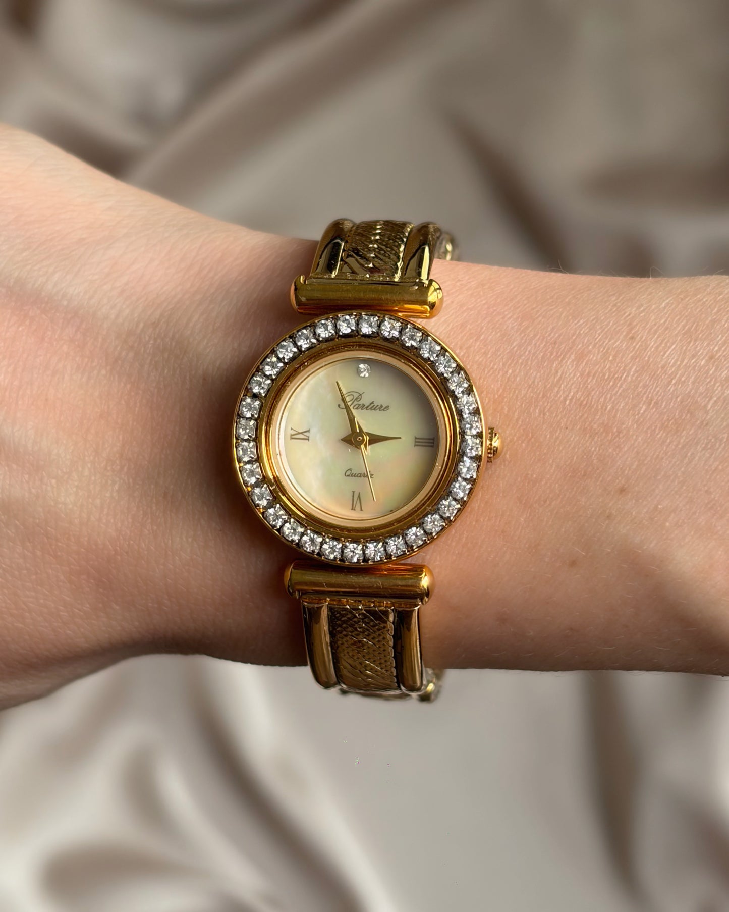 1980s Parture Golden Interchangeable Bezel Watch