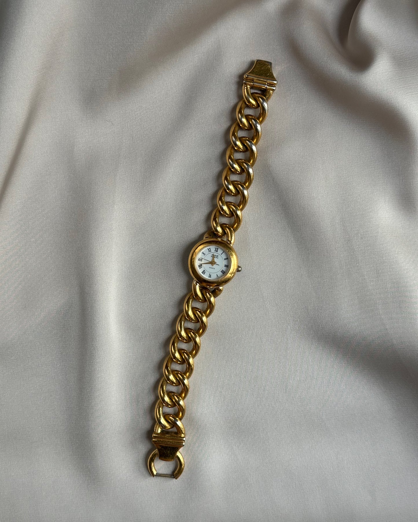 Anne Klein II Gilded Gold Chain Watch