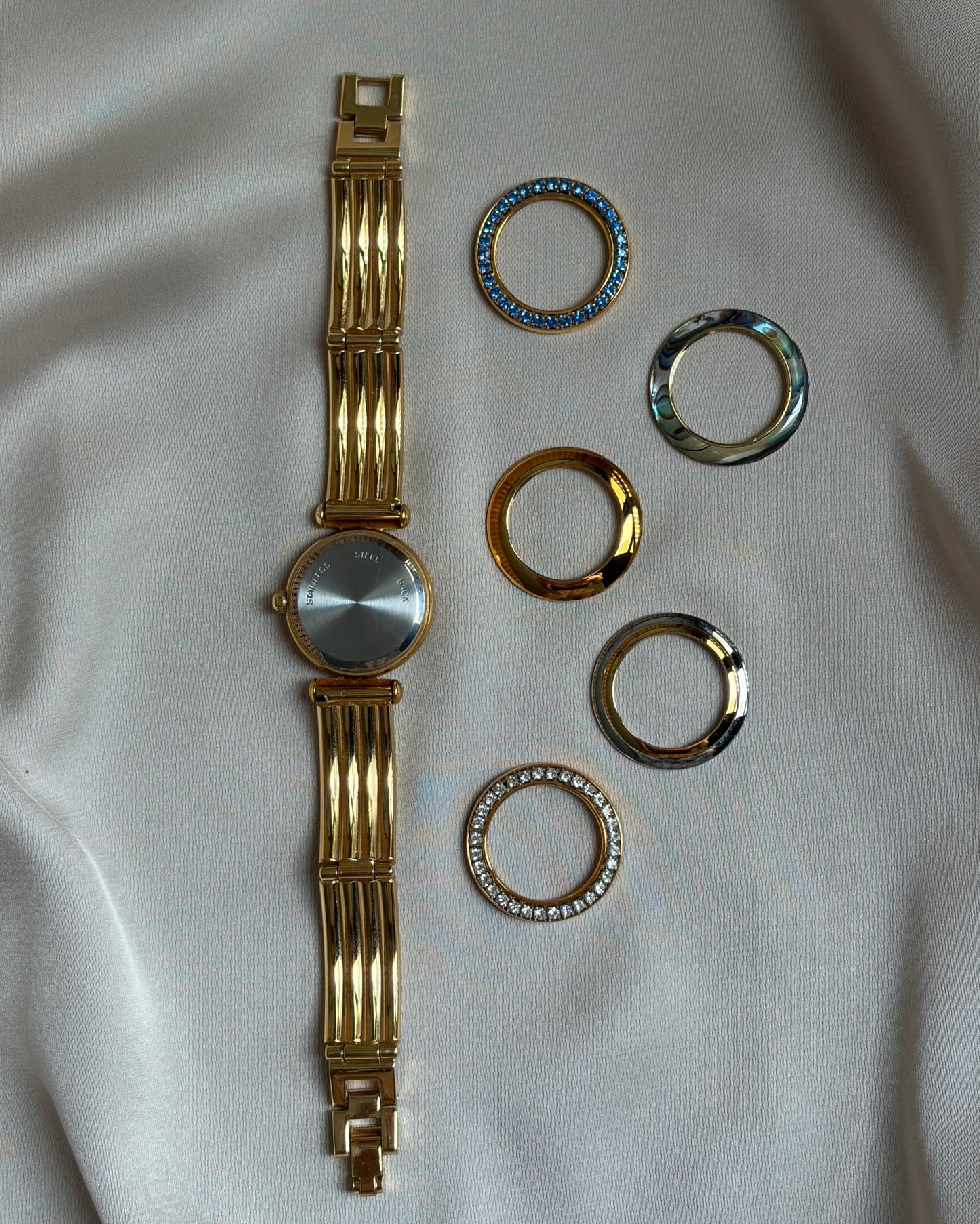 1980s Parture Golden Interchangeable Bezel Watch