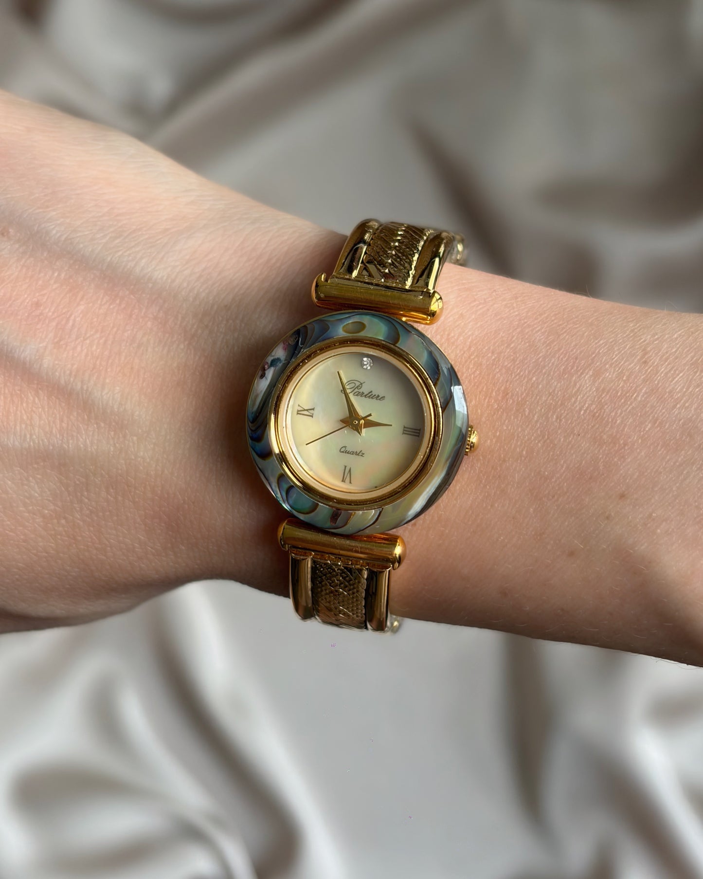 1980s Parture Golden Interchangeable Bezel Watch