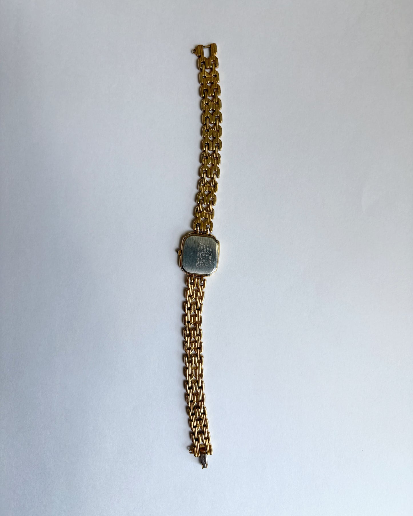 Citizen Noir Gold Tone Square Tank Watch