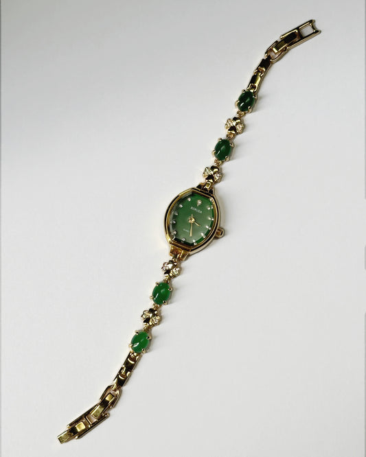 The Lucky Green Boruga Gold Tone Watch