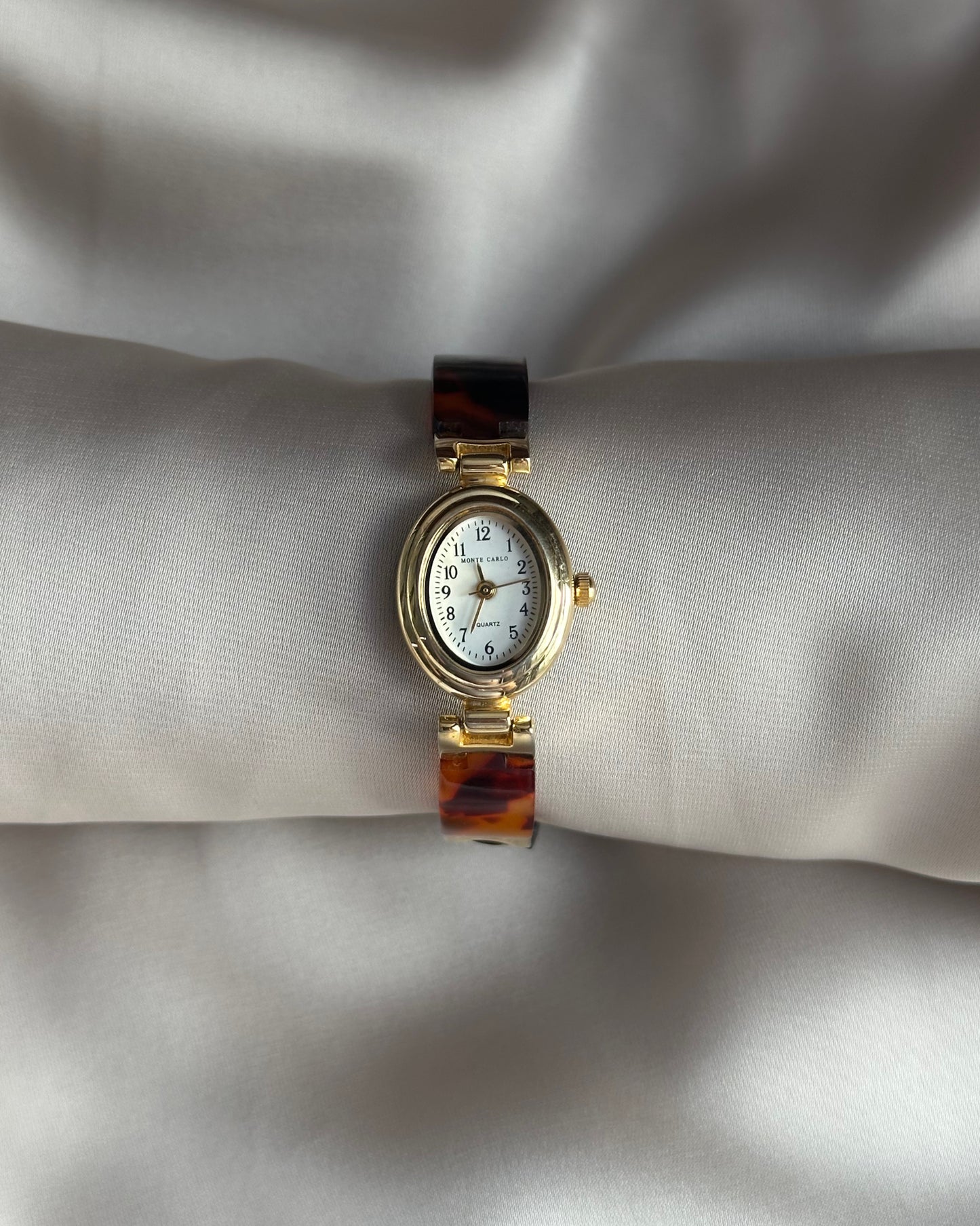 Petite Oval Tortoiseshell Bracelet Watch