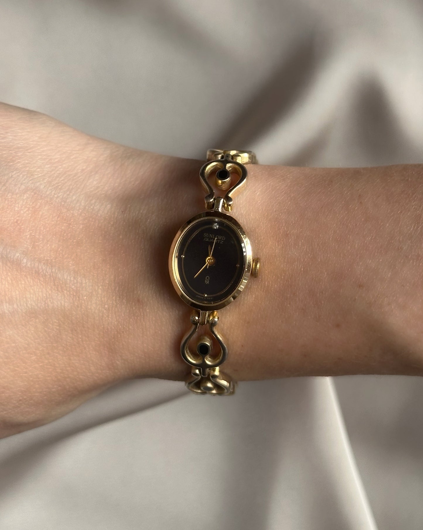 Midnight Empress Gold & Black Oval Watch