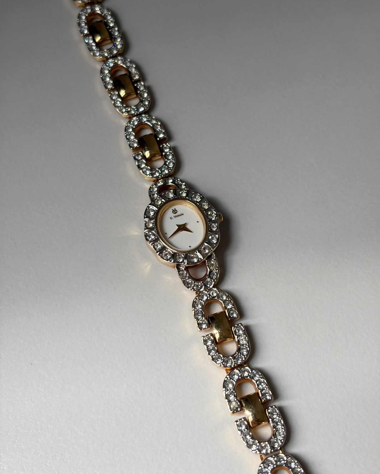 Vintage Charles Vögele Crystal Link Watch – Swiss Design