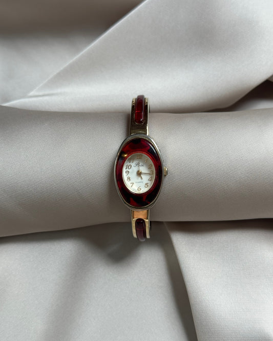 Cherry Glaze Tortoiseshell 90s Bangle Watch
